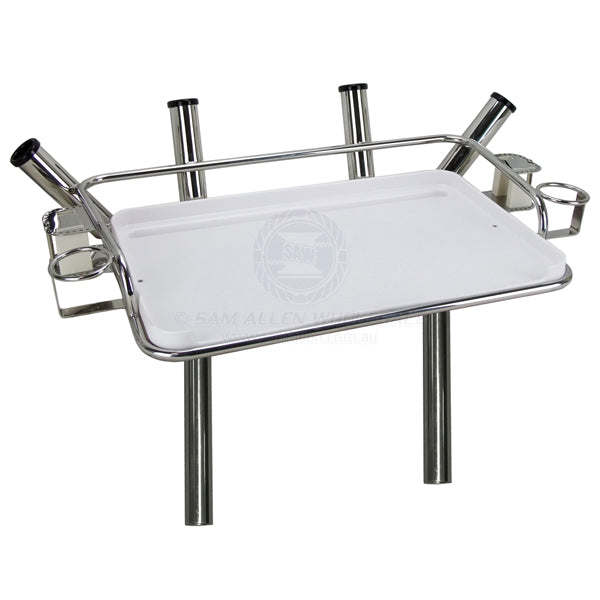 Bait board deluxe SS frame incl legs & sockets - pack of 4
