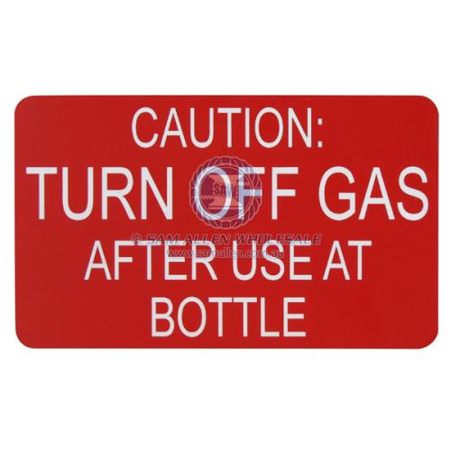 Sign -Turn off Gass
