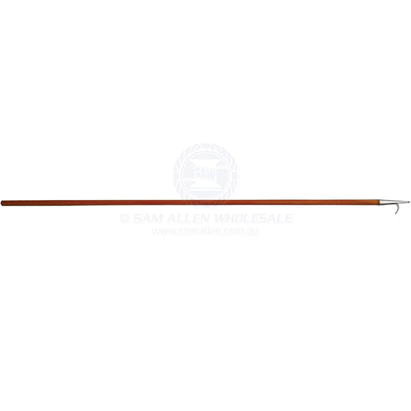 Boat hook fixed timber handle 30mm diam with G316 SS head 2.5m | Sam Allen