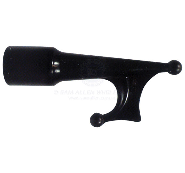 Boat hook head black nylon suit 30mm OD handle | Sam Allen