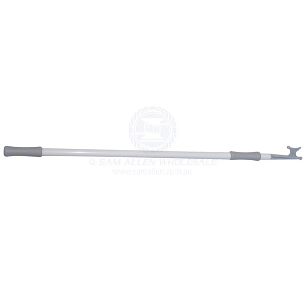 Boat hook telescopic white PC alloy handle with plastic head 1.2-2.1m | Sam Allen