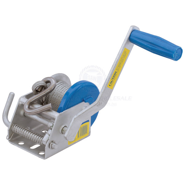 Winch trailer Atlantic Tinny 3:1 300kg 6m x 4mm cable with S hook | Sam Allen