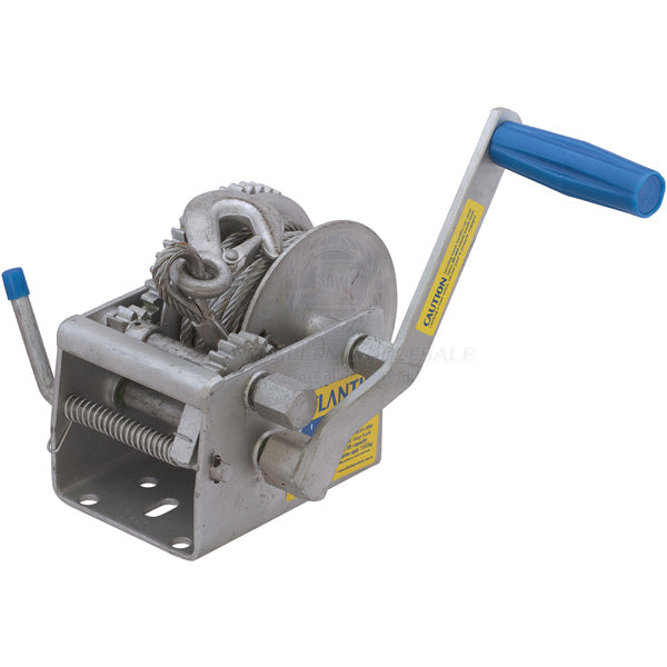 Winch trailer Atlantic 10:1/5:1/1:1 1000kg 7.5m x 6mm cable gal hook | Sam Allen