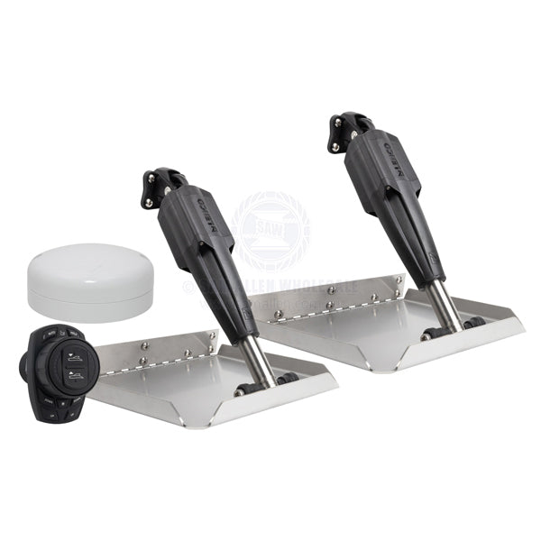 Trim tab kit Lenco Pro Control Auto 12x12 electro-polish edge mnt tab