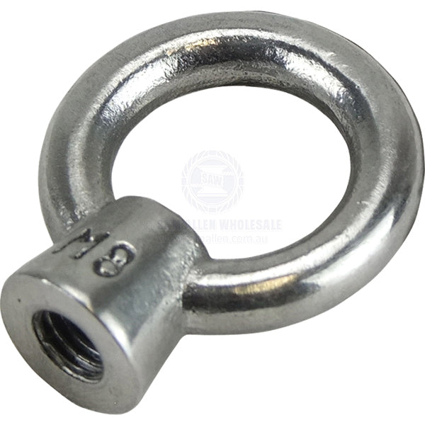 Eye nut 316G cast SS M6 thread