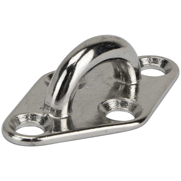 Pad eye 304G cast SS diamond base 100 x 60mm x 10mm diam loop