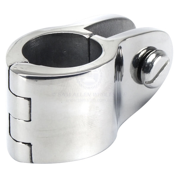 Canopy tube clamp 316G cast SS hinged opening suit 7/8 - 22mm OD