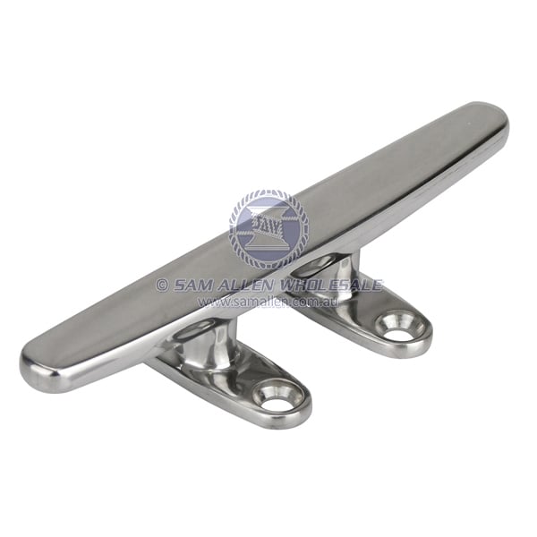 Cleat mooring 316G SS cast HD 4 hole mount 150mm | Sam Allen