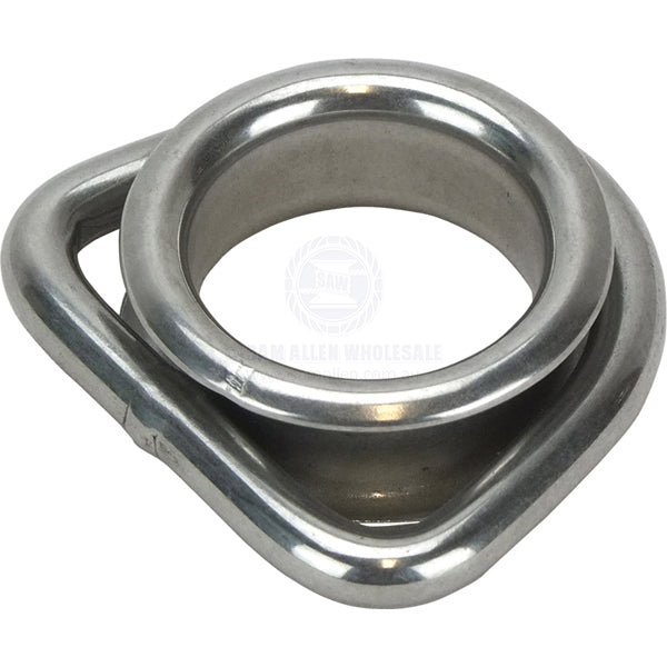 Ring 316G SS Dee with internal rolled edge ferrule 8mm x 50mm ID