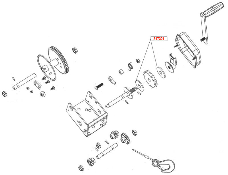 Jarrett Brake Winches Handle and Clutch Pads