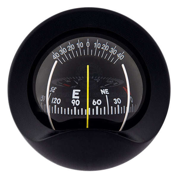 Compass Autonautic bulkhead mount 85mm black card black body (Zone C)