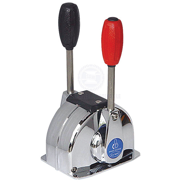 Engine control top mount twin lever single function chrome finish | Sam Allen
