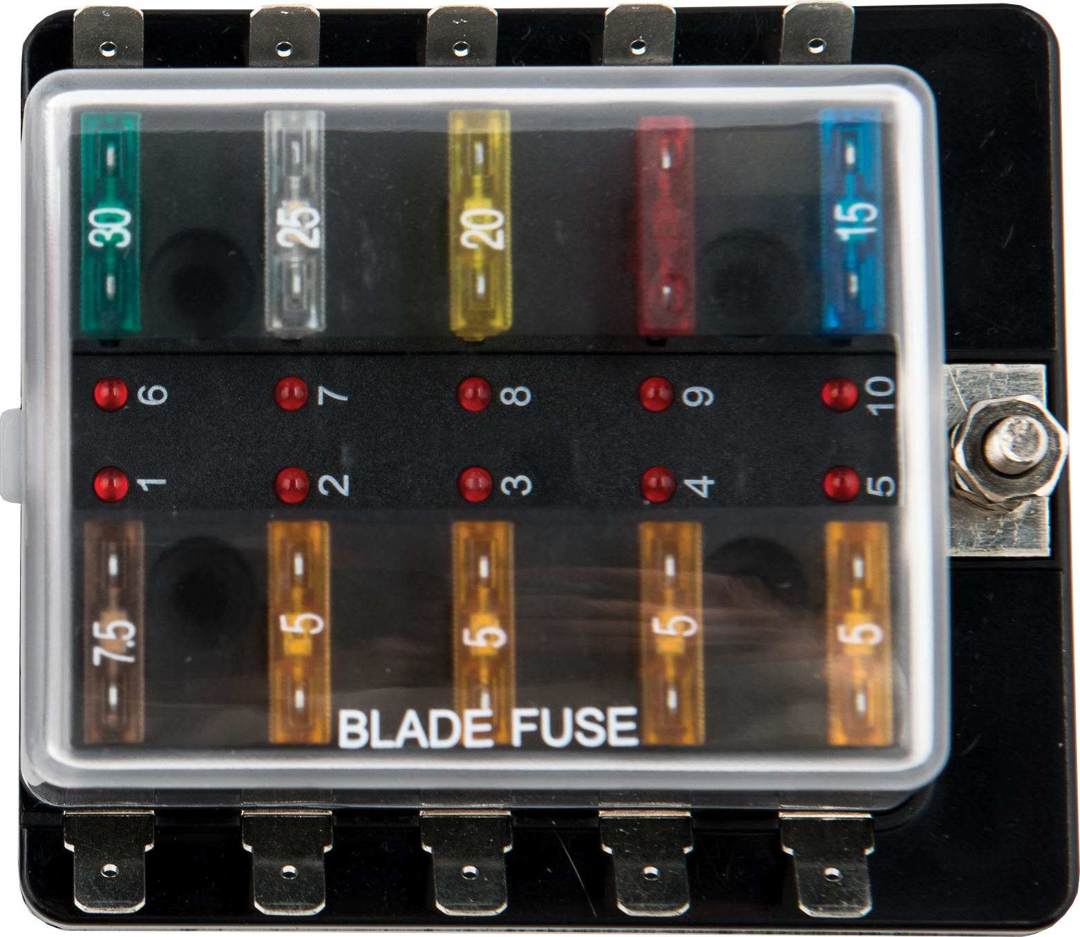 10 Gang Blade Fuse Holder For Marine Use