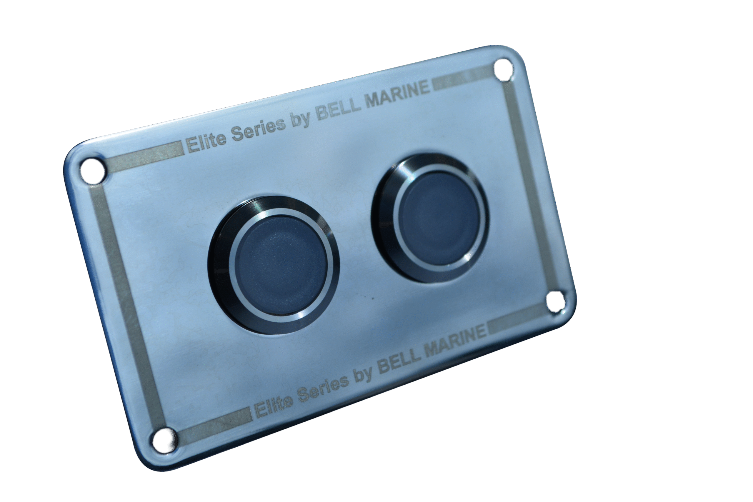2 gang stainless steel switch panel with 20A backlit switches