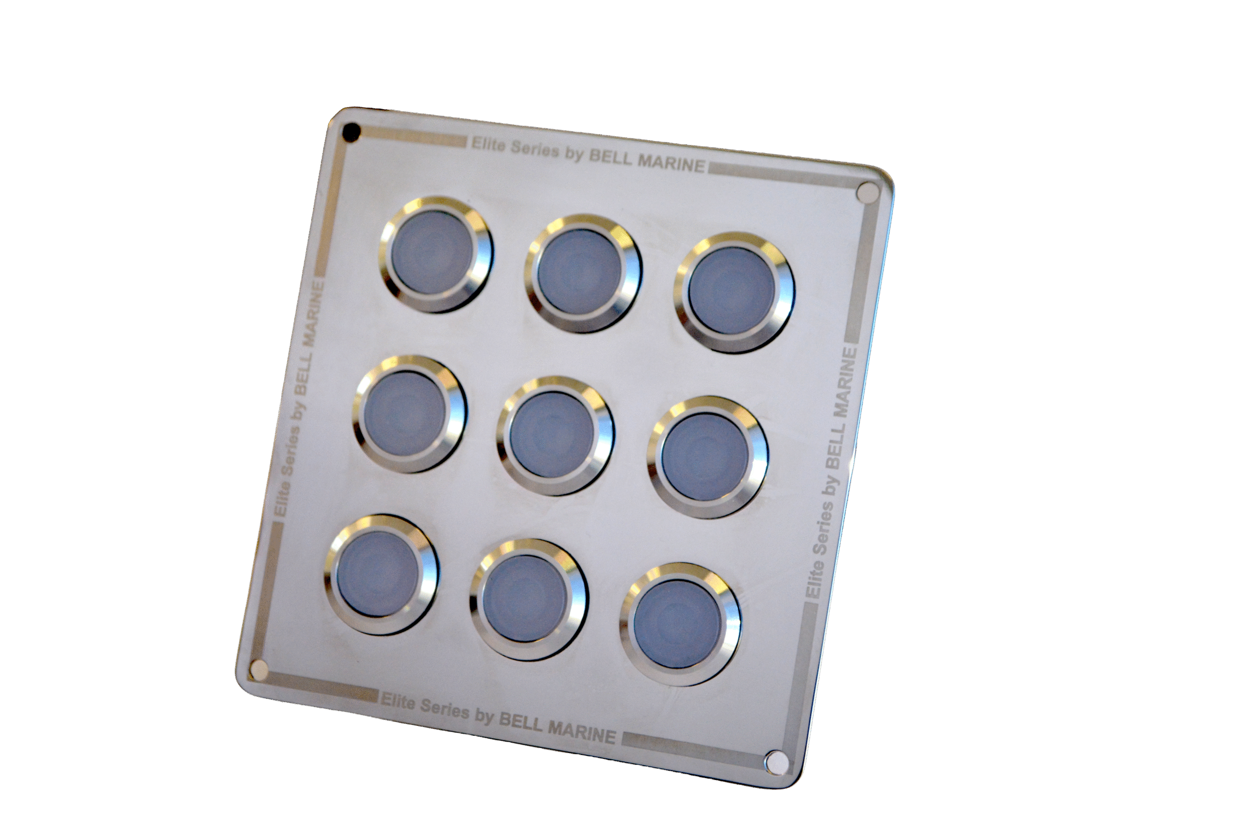 Elite Series 9 Gang - S/S Side by Side Switch Panel - On/Off 20amp IP67
