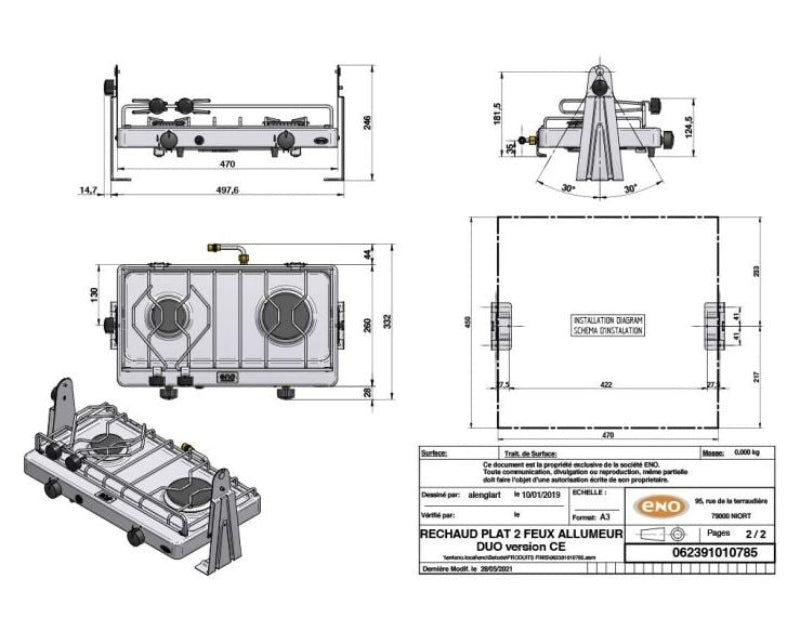 ENO Xtrem 2 Burner Cooktop