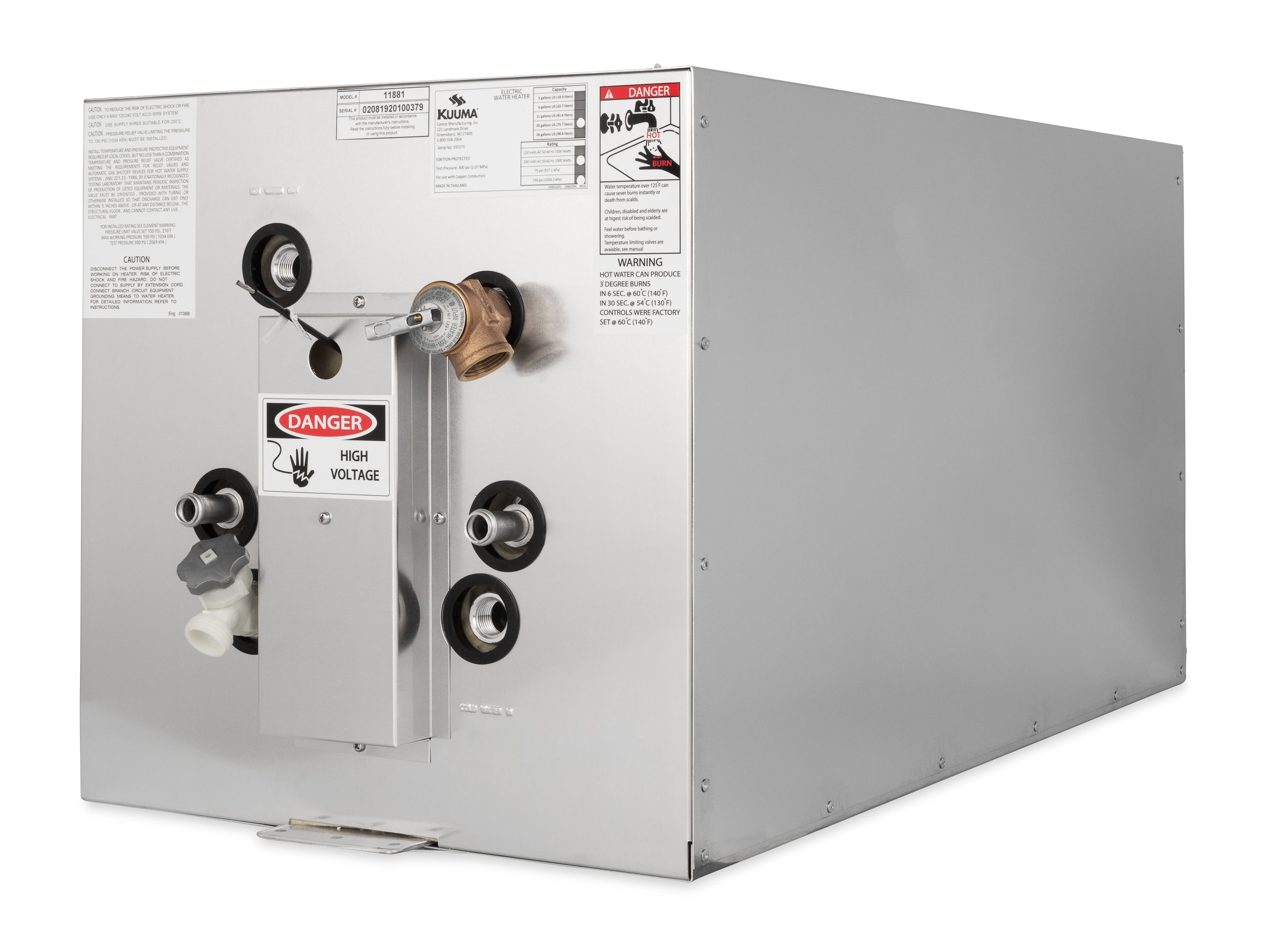 Kuuma Water Heater 75lt Horizontal Mount