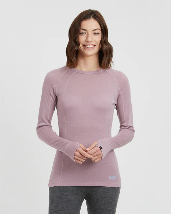 XTM Ladies Merino 230 Wool Thermal Long Sleeve Top- FOG