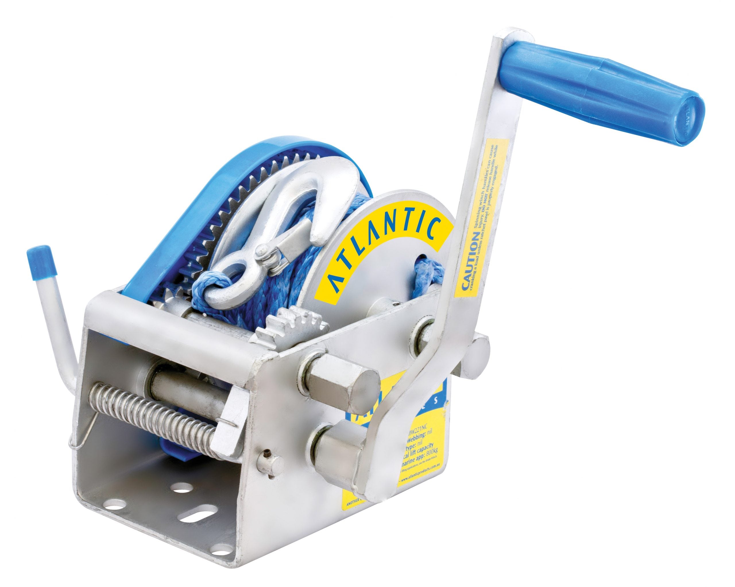 Atlantic Manual Trailer Winch - Three Speed 10:1/5:1/1:1