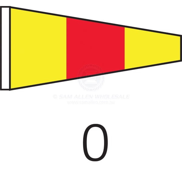 Numeral pennant '0' size 3 1988 x 610mm | Sam Allen