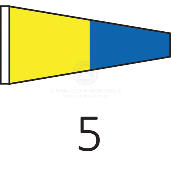 Numeral pennant '5' size 5 915 x 280mm | Sam Allen