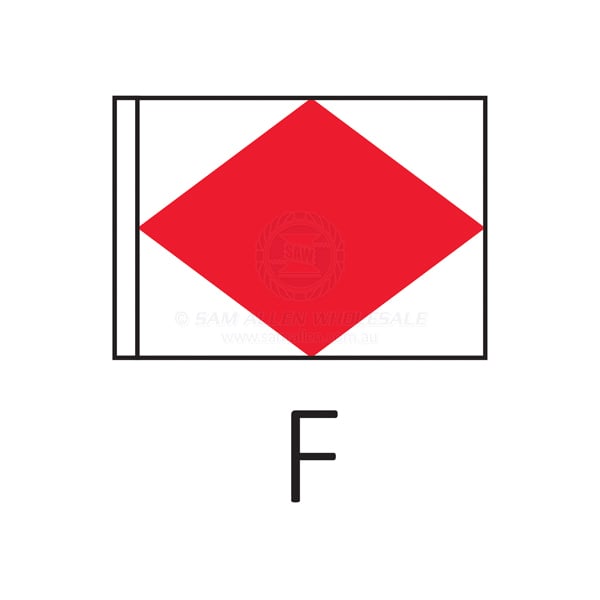 Code flag 'F' size 4 600 x 460mm | Sam Allen