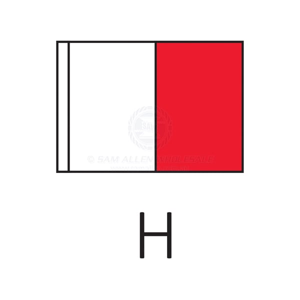 Code flag 'H' size 4 600 x 460mm | Sam Allen