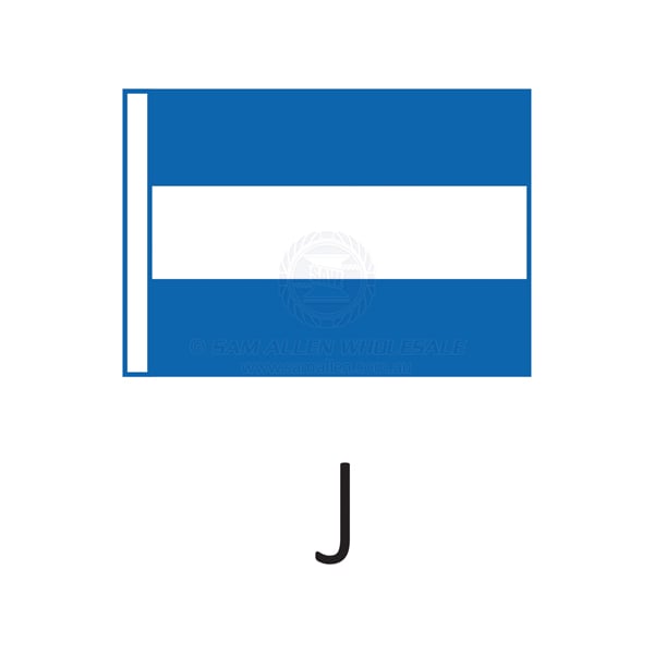 Code flag 'J' size 4 600 x 460mm | Sam Allen