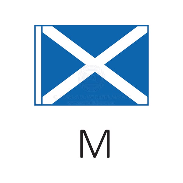 Code flag 'M' size 4 600 x 460mm | Sam Allen
