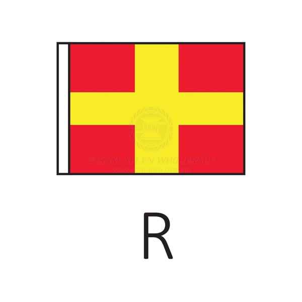 Code flag 'R' size 3 915 x 760mm | Sam Allen