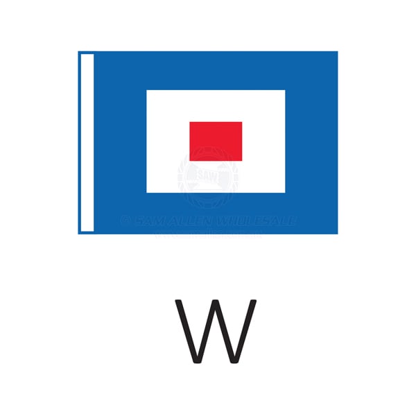 Code flag 'W' size 5 350 x 305mm | Sam Allen
