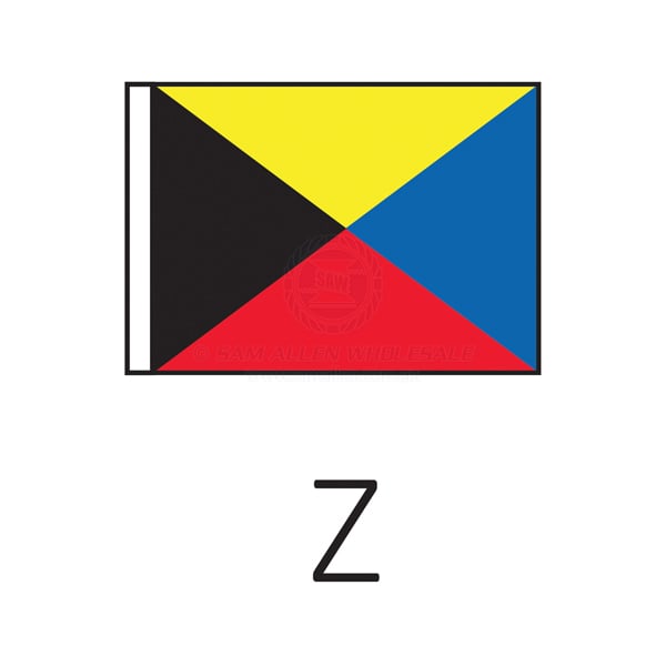 Code flag 'Z' size 4 600 x 460mm | Sam Allen