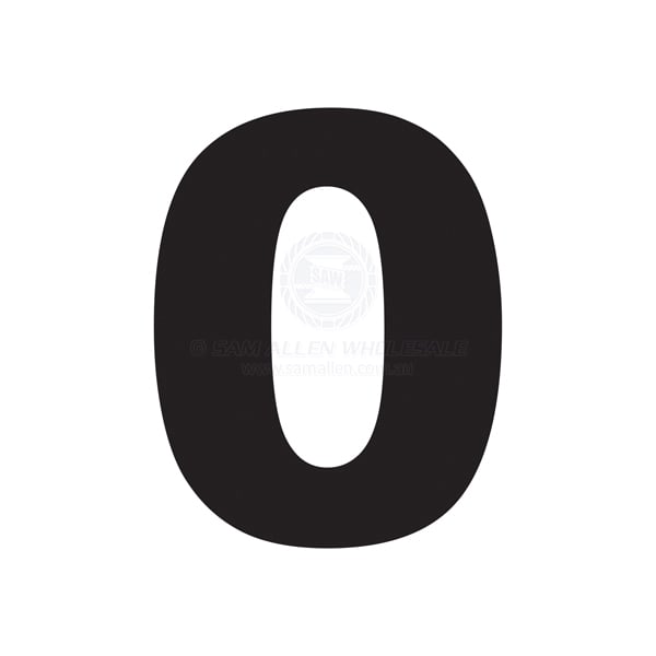 Number 100mm black pair 0 | Sam Allen