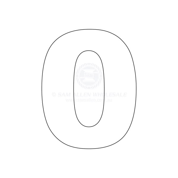 Number 75mm white pair 0 - pack of 10 | Sam Allen
