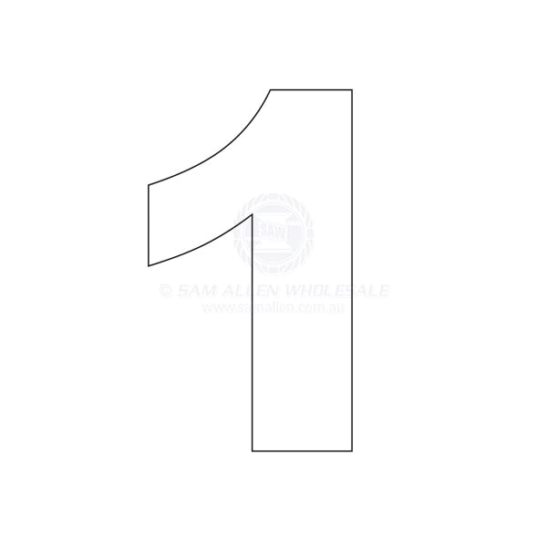 Number 165mm white pair 1 - pack of 10 | Sam Allen