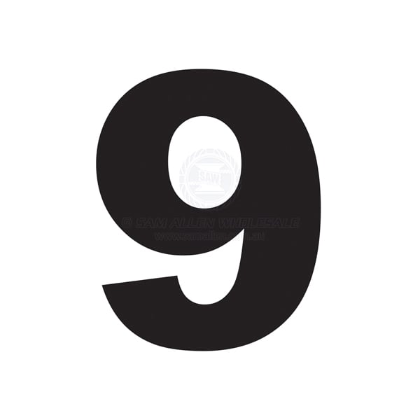Number 75mm black pair 9 | Sam Allen