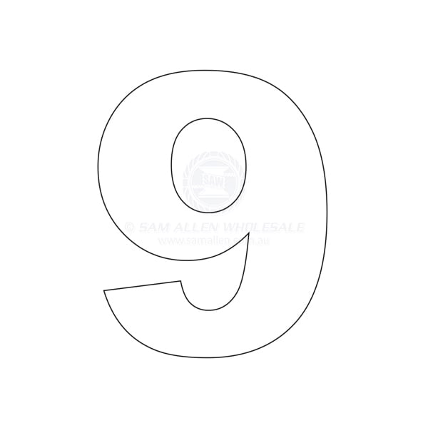 Number 200mm white pair 9 - pack of 10 | Sam Allen