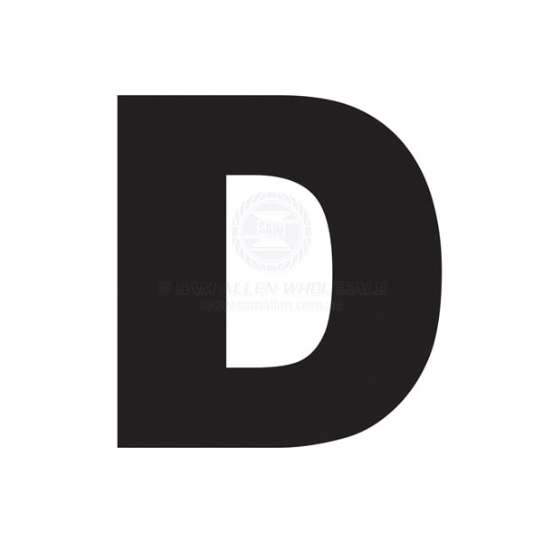 Letter 200mm black pair D - pack of 10 | Sam Allen
