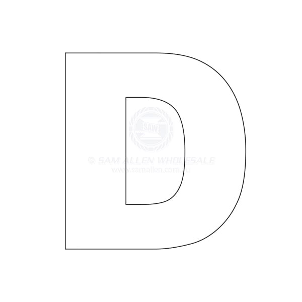 Letter 100mm white pair D - pack of 10 | Sam Allen