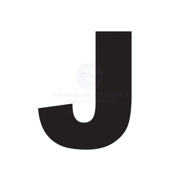 Letter 200mm black pair J - pack of 10 | Sam Allen