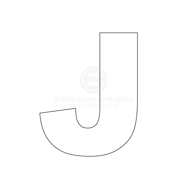 Letter 75mm white pair J | Sam Allen