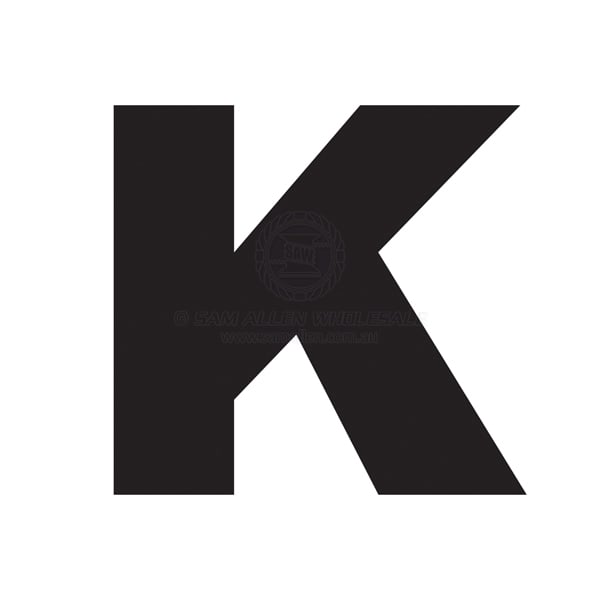 Letter 200mm black pair K - pack of 10 | Sam Allen
