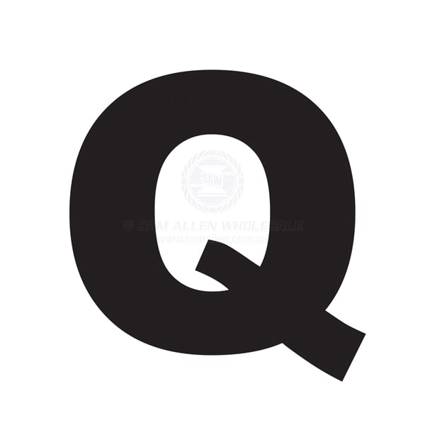 Letter 200mm black pair Q - pack of 10 | Sam Allen
