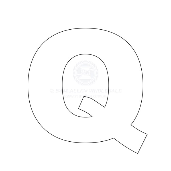 Letter 200mm white pair Q | Sam Allen
