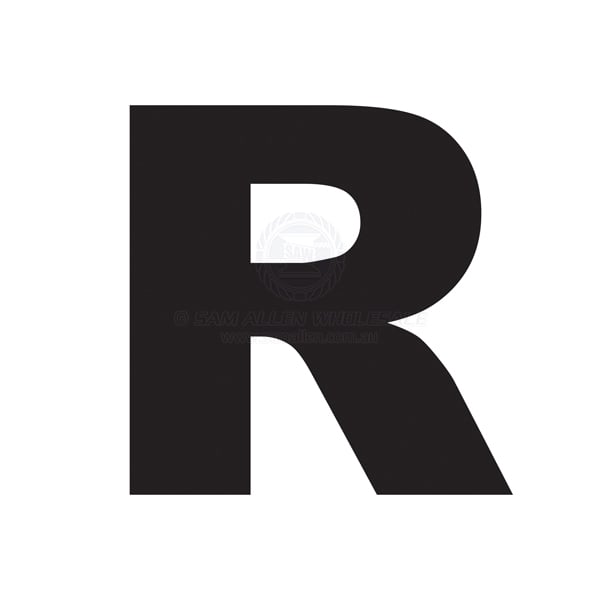 Letter 200mm black pair R | Sam Allen