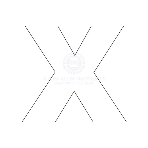 Letter 165mm white pair X | Sam Allen