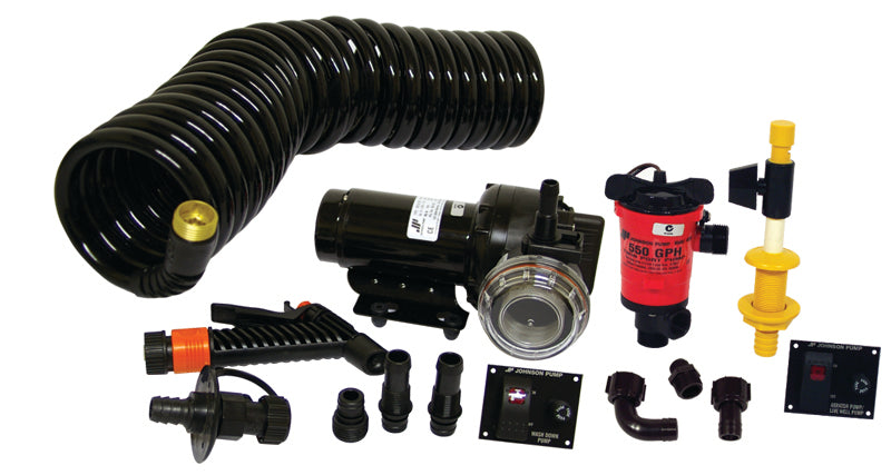 Johnson Aqua Jet Wash Down & Livewell Pump Kit
