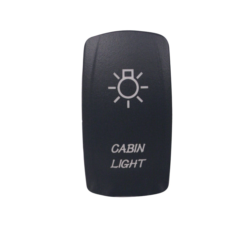 Laser Etched Water Resistant Rocker Switches - Red Illuminated
