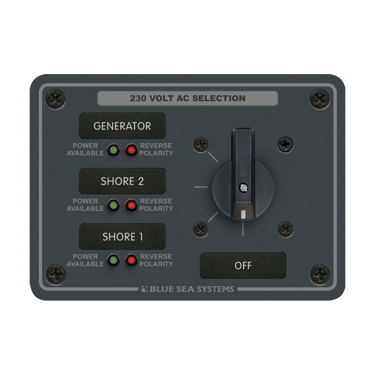 Blue Sea Systems AC Source Selection Panel - Rotary 30amp