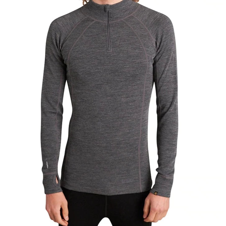XTM Men's Merino 230 Wool Zip Neck Thermal Top